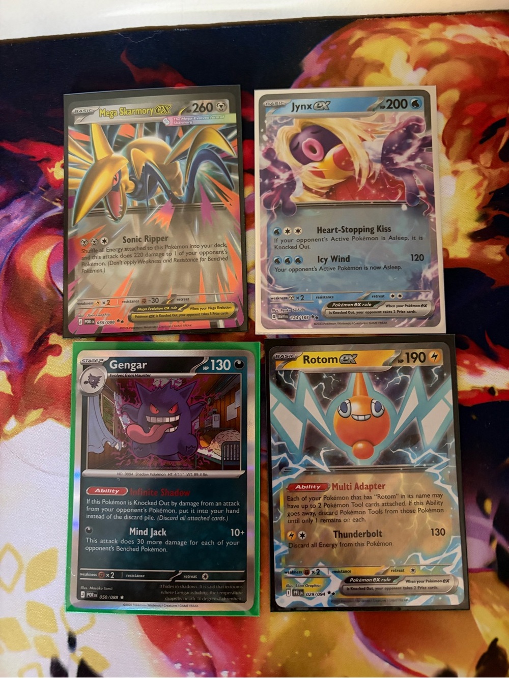 Pokemon EX Holo Card Lot - Gold, Purple, Blue, Orange